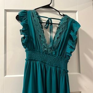 Sea blue maxi dress